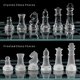 thumbnail image 3 of Elegant 10" Glass Chess Set - Premium Quality Board Game for All Ages for Chess Enthusiasts and Home Decor, 3 of 5