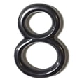 thumbnail image 2 of NACH Floating Mount Aluminum Home Address Number 8, Sleek Rounded Metal Modern House Numbers, 5 inch, Black Gun Metal, HH-RND5-GMT-8, 2 of 5