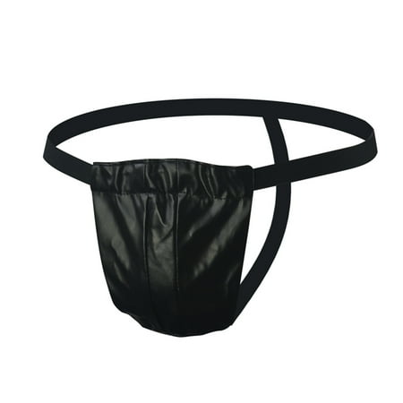 jovati Mens Sexy Underwear Faux Leather String Thong Girly Sexy Mens