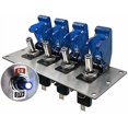 thumbnail image 1 of 4 LED Toggle Switch Panel 12vDC with Safety Covers (Blue), 1 of 5