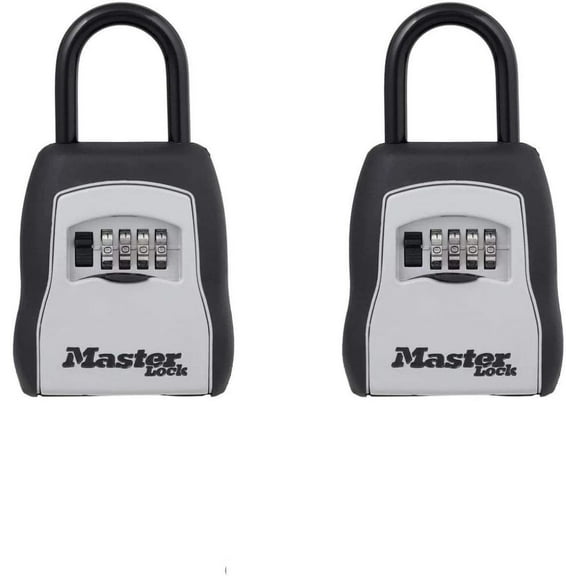 Master Lock 5400D Set Your Own Combination Portable Lock Box, 5 Key Capacity, Black 2 Pack,Portable