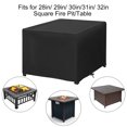 thumbnail image 4 of NASUM Fire Pit Cover Square 33x33 inch Waterproof 420D Heavy Duty Patio Gas Table Cover Firepit Table Cover with Thick PU Coating - Black, 4 of 8