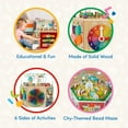 thumbnail image 4 of Battat CurioCity Wooden Activity Center Toy with 7 Sides and Bead Maze, Baby and Toddler  12 Months +, 4 of 10