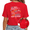 1-Red, variant on Giffimy Women's Green Dopamine Typography Graphic Short Sleeve T-Shirt Loose Fit Top