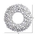 thumbnail image 2 of Vickerman N114407 24 in. Silver Colored Ball Wreath, 2 of 2