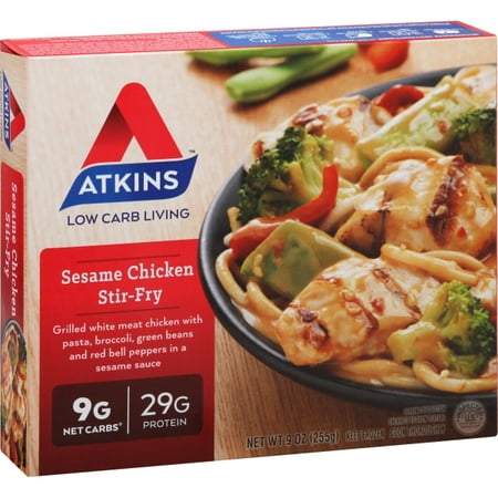 Atkins Low Carb Chicken Recipes Atkins Sesame Chicken Stir Fry 9 oz Tray Walmart com