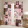 thumbnail image 2 of Homewish Retro Texas Stars Black Out Curtains,Western Cowgirl Tribal Curtains Pack of 2 (42x63 Each),Tropical Desert Cactus Bedroom Curtains For Girls Teens,Breathable Home Decor, 2 of 6