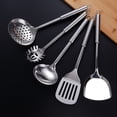 thumbnail image 3 of Xiao Hua stainless steel cooking utensil, 12.6 * 3.74 inches, ergonomic handle, modern kitchen minimalism, daily household kitchen cooking utensil - strainer, 1 piece, 3 of 3