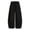 Black, variant on Girls Baggy Sweatpants Wide Leg Open Bottom Drawstring Athletic Track Pants School Barrel Leg Trousers with Pockets