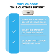 Mojoco Portable 600W Electric Clothes Dryer