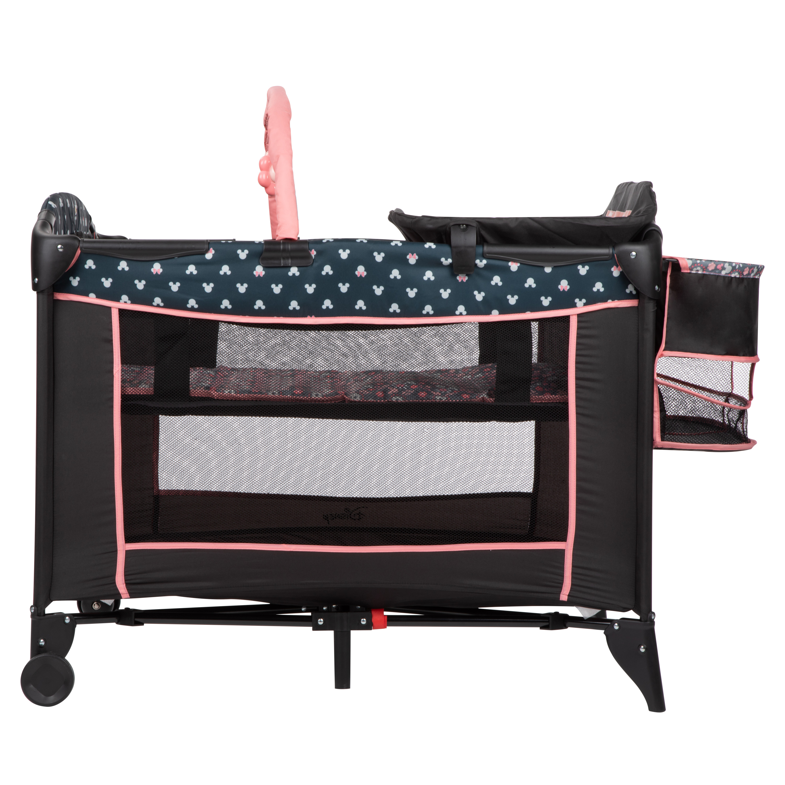 Disney Baby Sweet Wonder Baby Play Yard with Bassinet and Toy Bar, Minnie Varsity - image 4 of 12