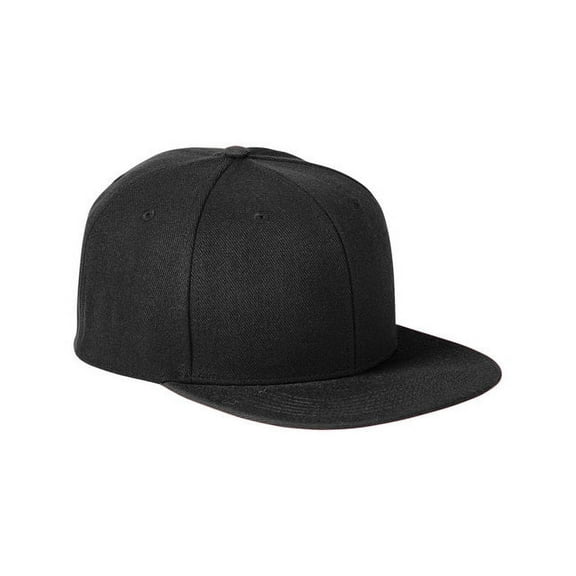 Big Accessories BA539 Flat Bill Sport Cap - Black Black