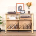 thumbnail image 7 of Large Record Player Stand, Turntable Stand Table with Display Shelf, Vinyl Record Storage Cabinet for Living Room, 7 of 7