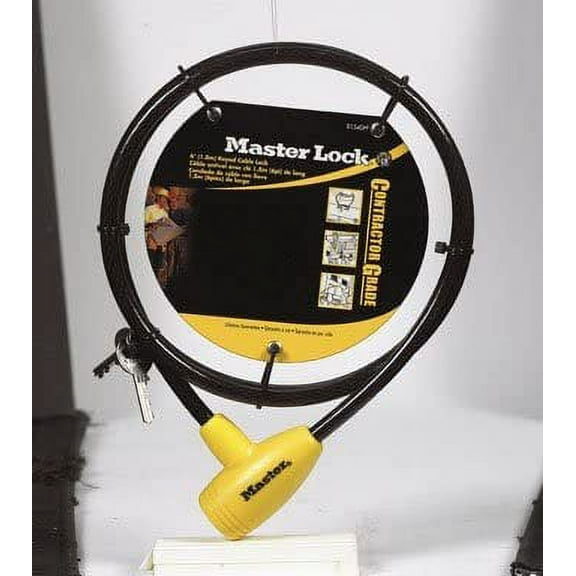 Master Lock Padlock & Cable 8154DPF - Key Lock - 6'