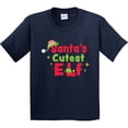 thumbnail image 3 of Inktastic Christmas Santa's Cutest Elf Youth T-Shirt, 3 of 5