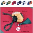 thumbnail image 3 of VONKY Sachet Handmade Embroidered Bag Jewelry Family Gift Storage Chinese Style Drawstring Pouch Interior Wedding Bedroom Beige, 3 of 9