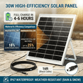 thumbnail image 4 of Feltar 16 Inch Solar Fan, Portable Rechargeable Fan with 18000mAh Battery & 30W Solar Panel, Waterproof Outdoor Fan for Camping, Greenhouse, Shed, Pet House, 4 of 8