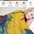 thumbnail image 3 of JEUXUS Abstract Painting Flannel Blanket for Bed for All Seasons 60x80in, 3 of 6