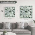 thumbnail image 5 of Vintage Green Wooden Wall Clock Silent Non Ticking, Modern Abstract Art Oil Painting Square Wall Clocks Battery Operated, Decor Clock for Home Office, Living Room, Kitchen, 10 Inch, 5 of 9