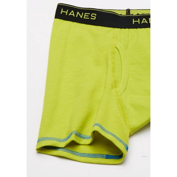 Hanes Boys Cool Comfort Lightweight Mesh Boxer Brief 6-Pack, S, Assorted 