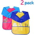 thumbnail image 1 of Delantal de pintura de 2 piezas para niños, delantal de pintura para manualidades de 2 a 7 años, delantal impermeable para niños para pintar con manga larga tres Adepaton LN-1036, 1 of 8