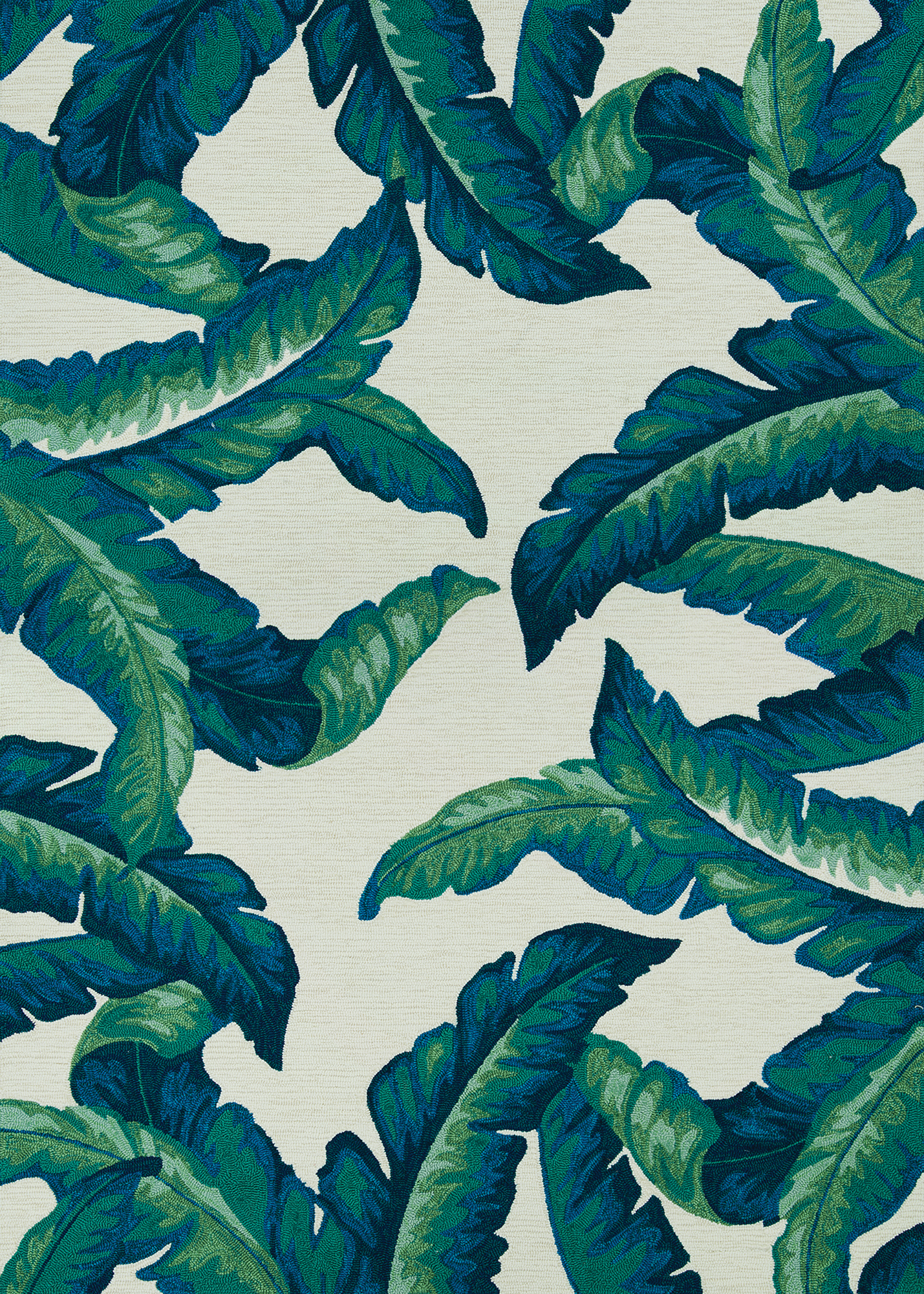 Couristan Covington Palm Leaves 2' x 3' Green Floral Outdoor Rug