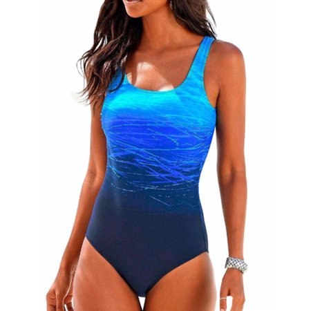Women's One-Piece Beachwear Swimwear Push Up Padded Monokini Bikini Bathing (Best Bathing Suit For Water Aerobics)