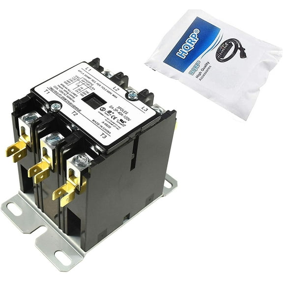 HQRP Three Pole / 3-Pole 40 Amp Coil 120-Volt AC Contactor HVAC Definite Purpose Relay, UL Listed