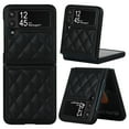 thumbnail image 1 of TECH CIRCLE for Samsung Galaxy Z Flip 4 Case, Protective Slim PU Leather With Kickstand Glossy Design Back Phone Cover For Samsung Z Flip 4, Black, 1 of 8