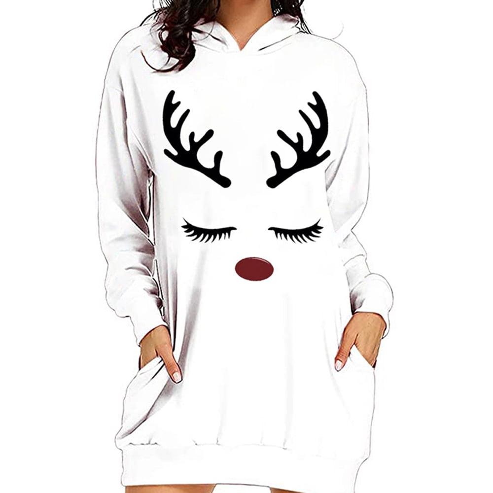 KZKR Christmas Dress Women Sweatshirt 