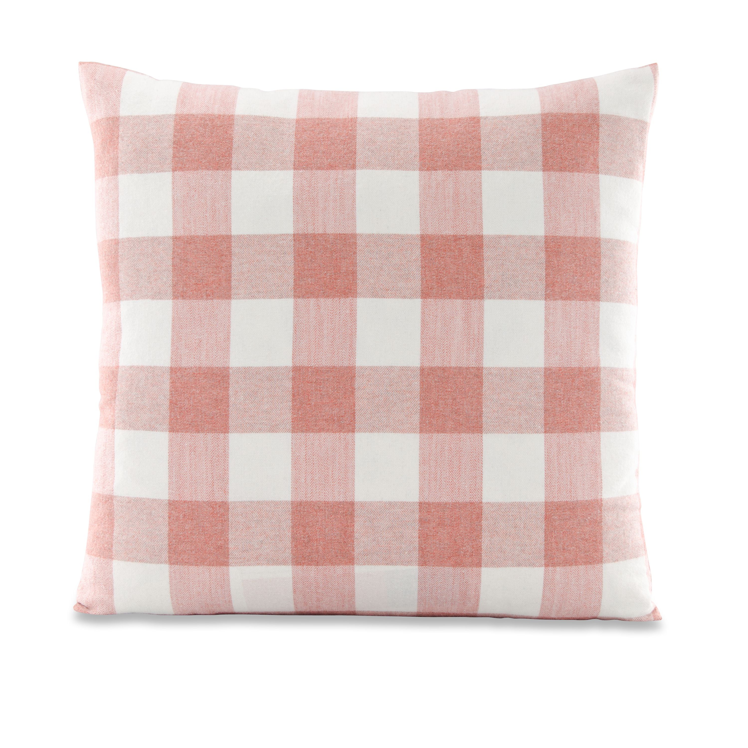 Pink LOVE Plaid & Color Throw Pillow Multicolor 18x18 