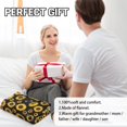 thumbnail image 6 of Sunflower Gifts Blanket, Christmas Gift Sunflower Printed Throw Blanket for Couch Bed, Ligthweight Soft Cozy Blanket for Women Birthday, Bedroom Living Room Decor All Season Black Yellow(40"x50"), 6 of 7