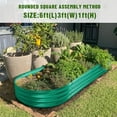 thumbnail image 6 of Galvanized Planter Raised Beds, 6×3×1ft Galvanized Water Trough, Keyhole Raised Garden Bed Metal Galvanized,green, 6 of 11
