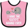 thumbnail image 3 of Inktastic Best Nanny Ever Grandchild Boys or Girls Baby Bib, 3 of 4