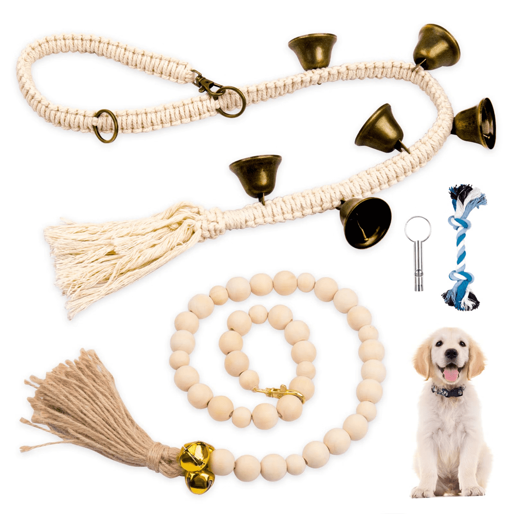 Puppy Bells Dog Doorbells for Door Knob Adjustable Dog Doorbell Potty Training Go Outside Dog Bells for Big Dog Puppies Pet Cat