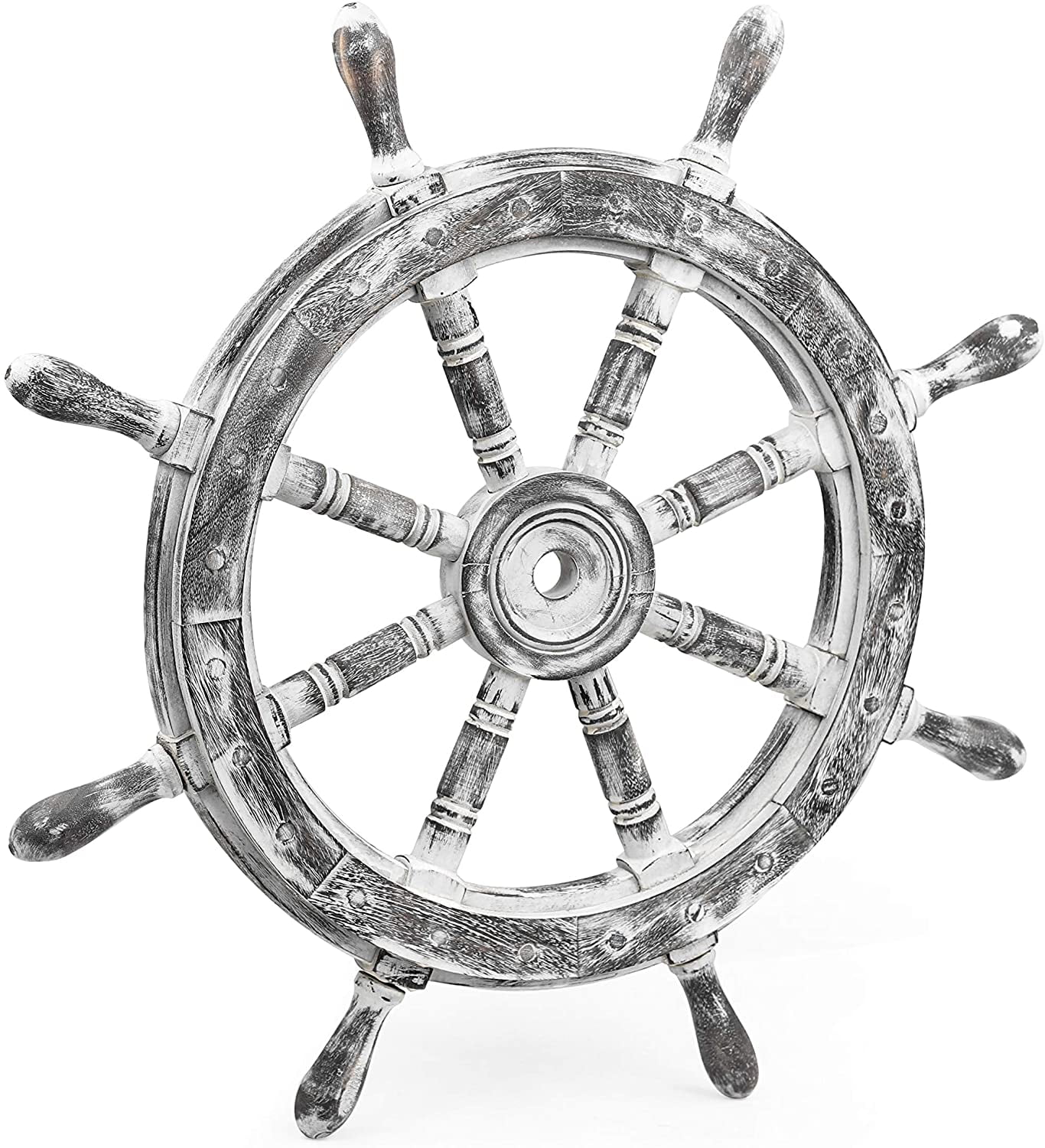 Wooden Ship Wheel (Antique White Finish) - 30 Inches - Walmart.com