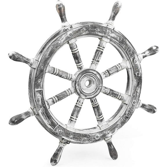 Nagina International Nautical Rustic Wall Decorative Ship Wheel - Pirate Home Decor (18 Inches)