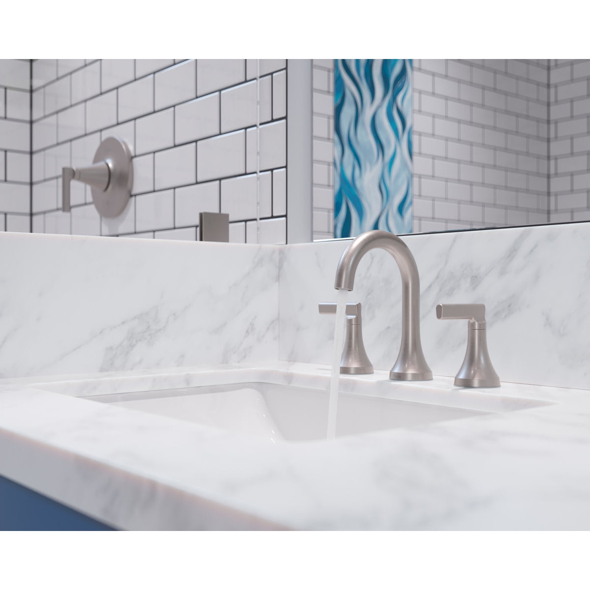 Pfister Lf-049-Ved Vedra 1.2 GPM Widespread Bathroom Faucet - Black