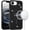 Black, variant on For iPhone 16e/17e Case Magnetic Circle Full Bling Dazzle Cover + Tempered Glass
