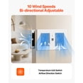 thumbnail image 3 of KFFKFF 4-Inch Room to Room Fan, 2-in-1 300 CFM Through Wall Fan with Remote Control & Temperature Control, 10-Speed Ventilation Quiet Vent for Kitchen, 3 of 9