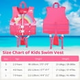 thumbnail image 6 of Gogokids Kids Swim Vest Life Jacket Flotation Swimming Aid with Adjustable Safety Strap Age 1-9 Years/22-50Lbs, Red Unicorn, 6 of 8