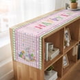 thumbnail image 6 of Table Runners 72 Inches Long Dress Scarves, Easter Farmhouse Kitchen Table Runner, Coffee Tablerunners, Spring Watercolor Easter Eggs Bunny Pink Green Plaid 14x72 Inch, 6 of 9