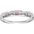 thumbnail image 5 of 14K White Gold Heart Design 1/10 Carat Diamond And Pink Sapphire Complete Bandsize 7 - Jbsp, 5 of 5