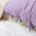 thumbnail image 2 of PiccoCasa Washed Cotton Duvet Cover Set of 3 with 2 Pillowcases, Queen Light Purple, 2 of 7