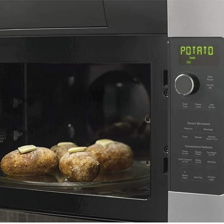 GE Profile - 2.1 cu. ft. Sensor Over-the-Range Microwave - Stainless steel