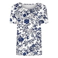 thumbnail image 3 of Zorckvet Womens Blouses Business Shirts Short Sleeve Printed Tunic Summer Tops for Women Fashion, 3 of 4