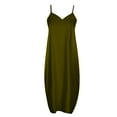 thumbnail image 2 of SMihono Robe Maxi Bohème d'Été pour Femmes Grande Taille Robe d'Été pour Femmes Décontractée Sans Manches à Col en V à Bretelles Ample Robe de Plage Longue Camisole Fluide Robes avec Poche Robe Évasée de Plage, 2 of 5