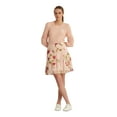 thumbnail image 3 of LAUREN RALPH LAUREN Womens Pink Zippered Godets Lined Floral Above The Knee A-Line Skirt 12, 3 of 4