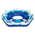 thumbnail image 1 of Summer Waves Inflatable 6 Person Party Pad Pool Beach Lake Float with Cupholders, 1 of 3