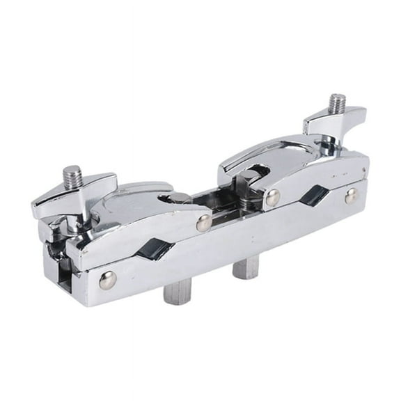 Drum Clamp 2 Hole Silver Multi Clamp Cymbal Stand Mount Holder for Drums Cymbals Cowbell Accessory,1 * Clamp,silver